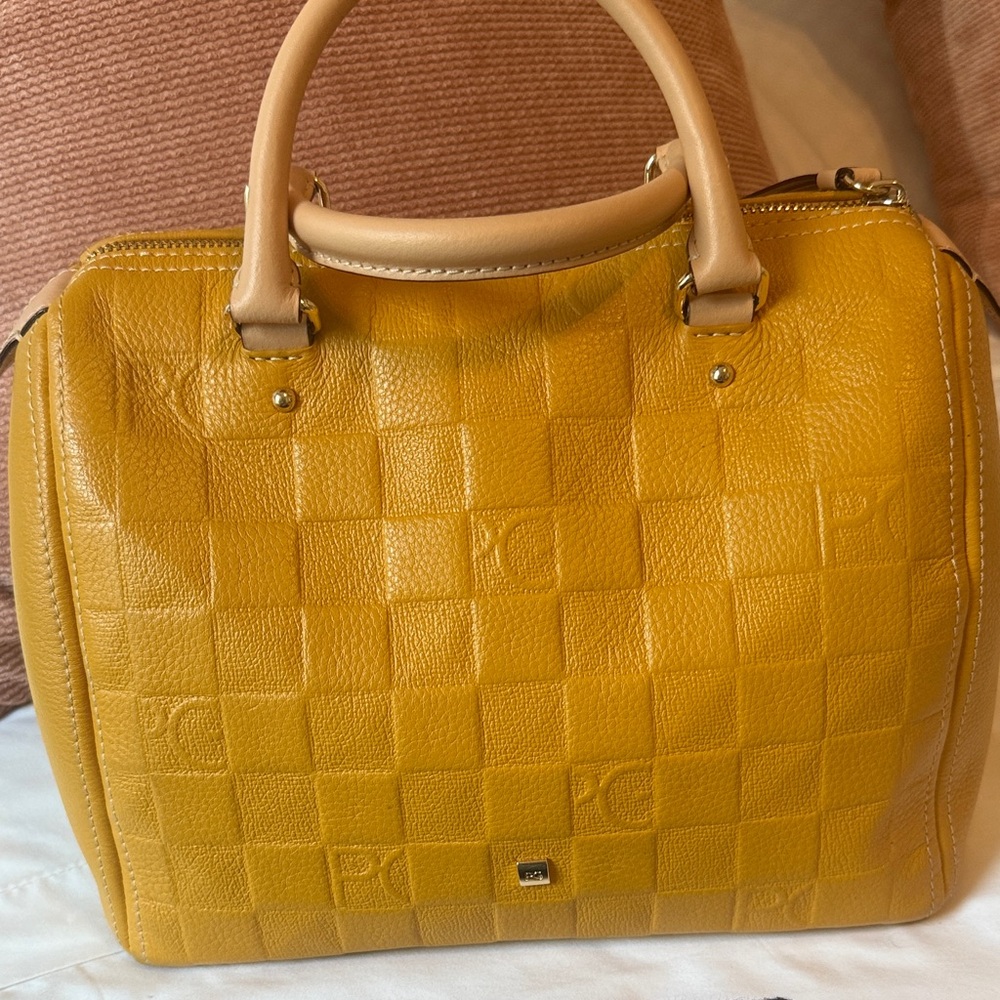 Leather Mustard Handbag - PG